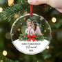 6680OUS2 glass first christmas engaged ornament custom couple photo gifts 6680OKV5G