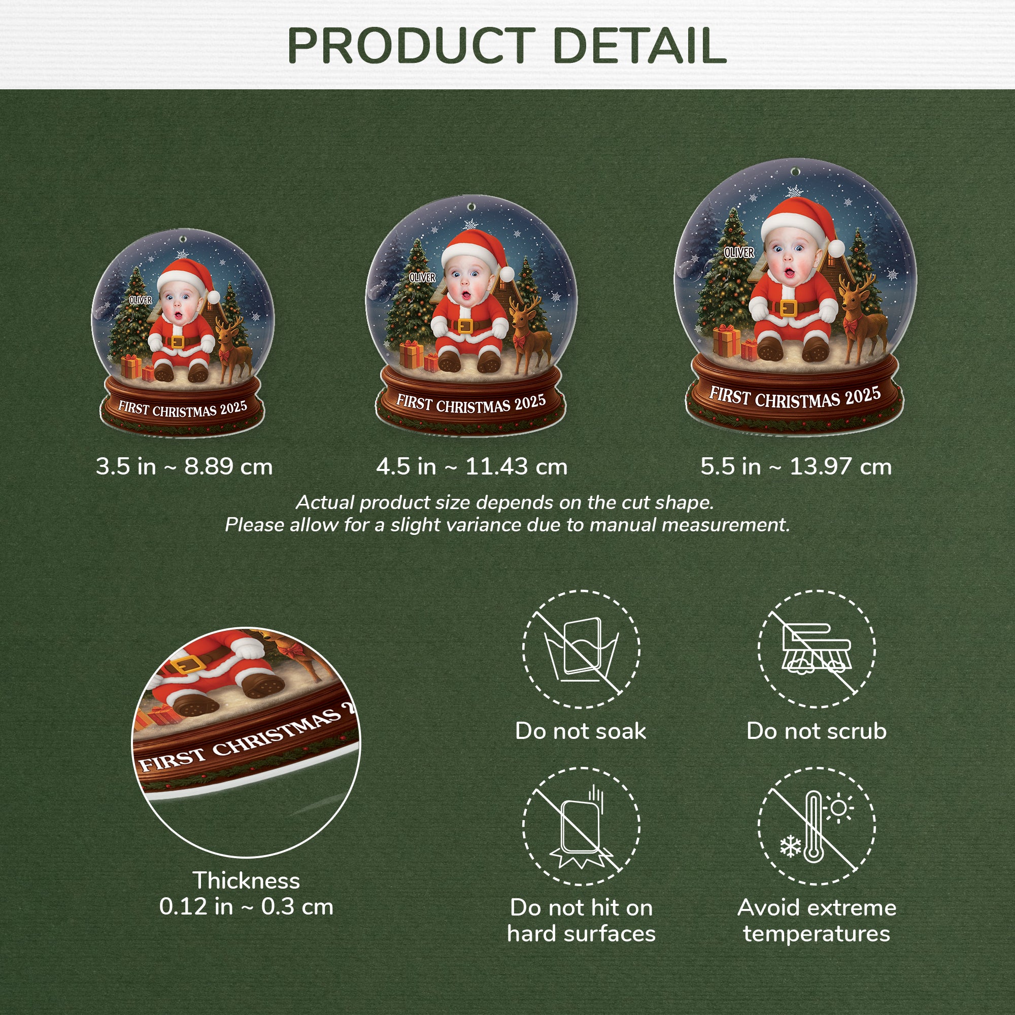 6703OUS3 3d printing effect acrylic snow globe picture ornament_ custom christmas gifts for kids 6703OTQ5K