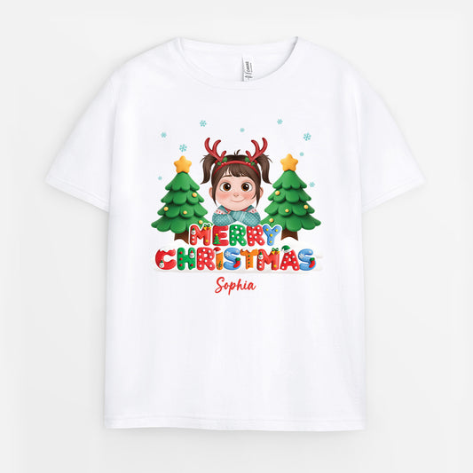 6710AUS1 personalized christmas tee shirts christmas gifts for kids 6710A