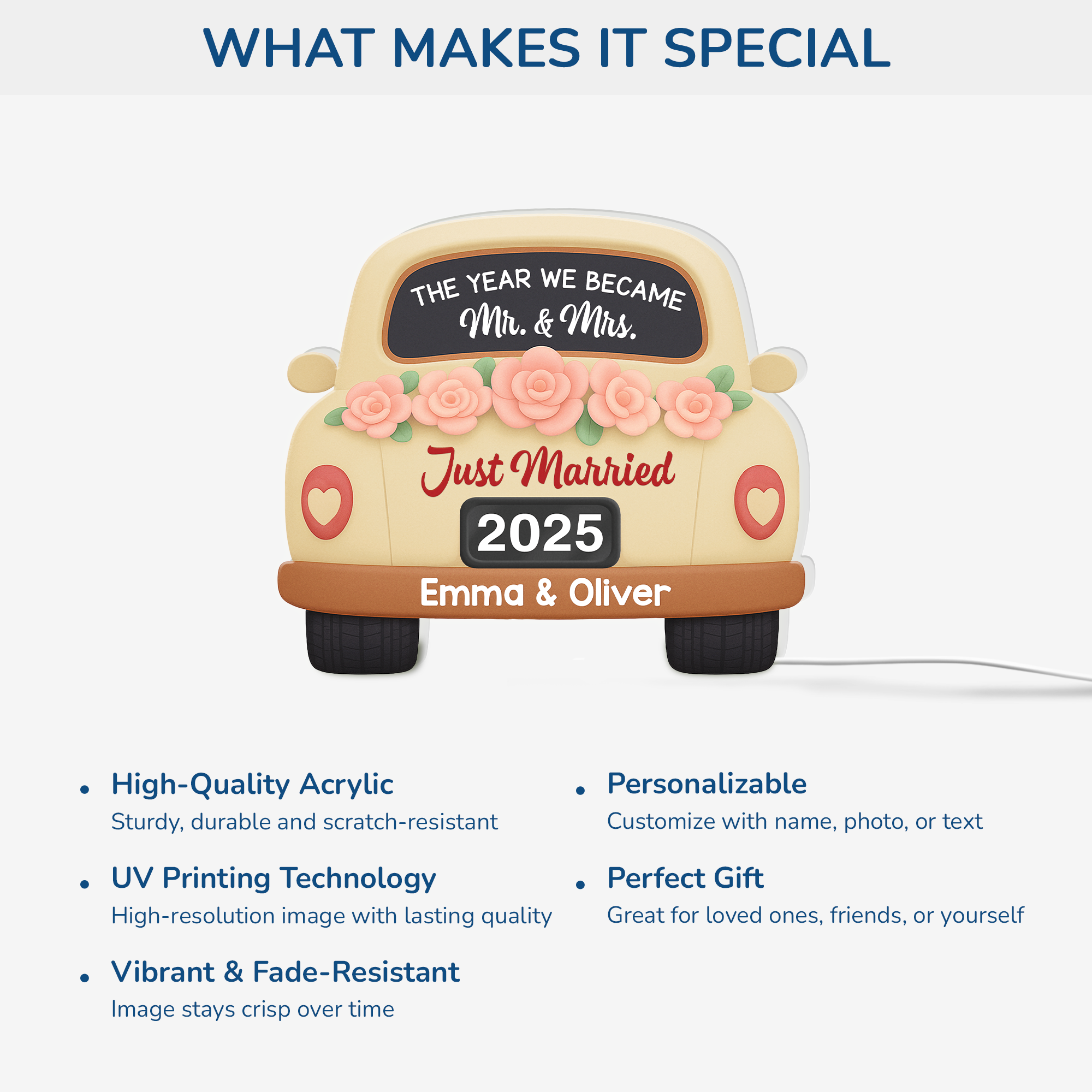 6713LUS4 3d printing effect custom light box weddings gifts for couples 6713lclcg