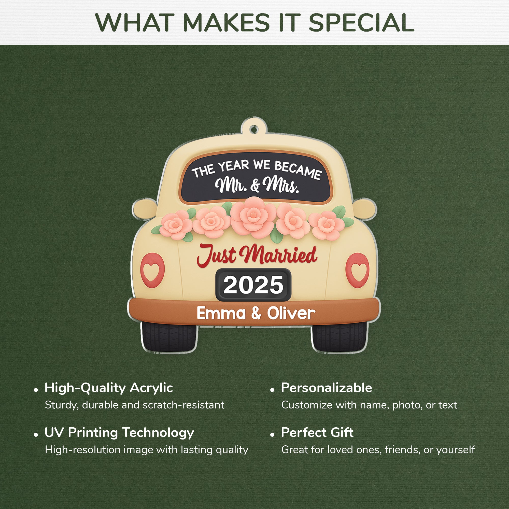 6713OUS1 3d printing effect acrylic wedding christmas ornament personalized couple gift 6713OKLCG_4