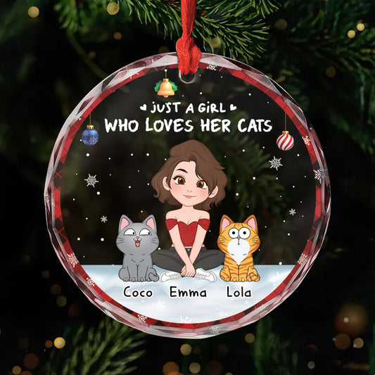 6716OUS1 glass cat ornaments custom christmas gifts for cat lovers_ 6716OKV5D