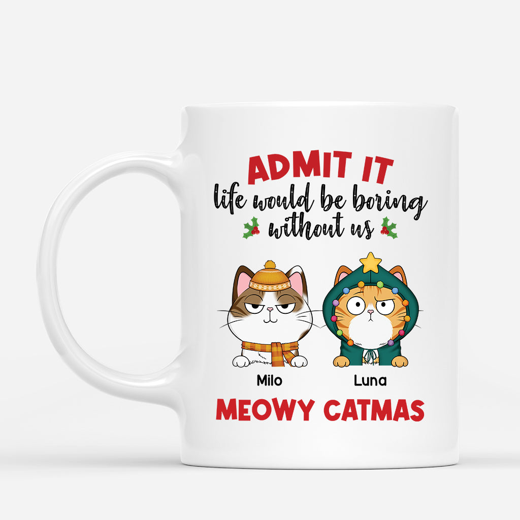 6721MUS1 meowy catmas cat christmas mug custom gifts for cat lovers 6721MKP5D