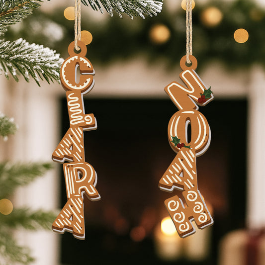 6730OUS2 1 layered wooden cookie letter ornaments custom christmas gifts 6730OKZZB