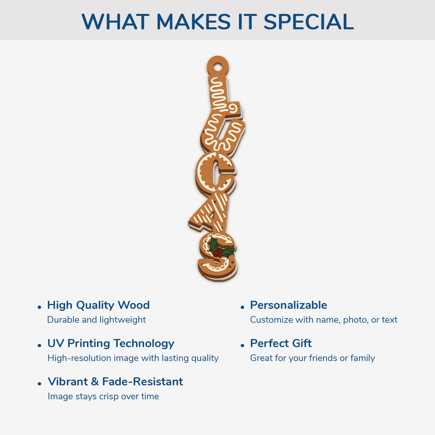 6730OUS4 1 layered wooden cookie letter ornaments custom christmas gifts 6730OKZZB