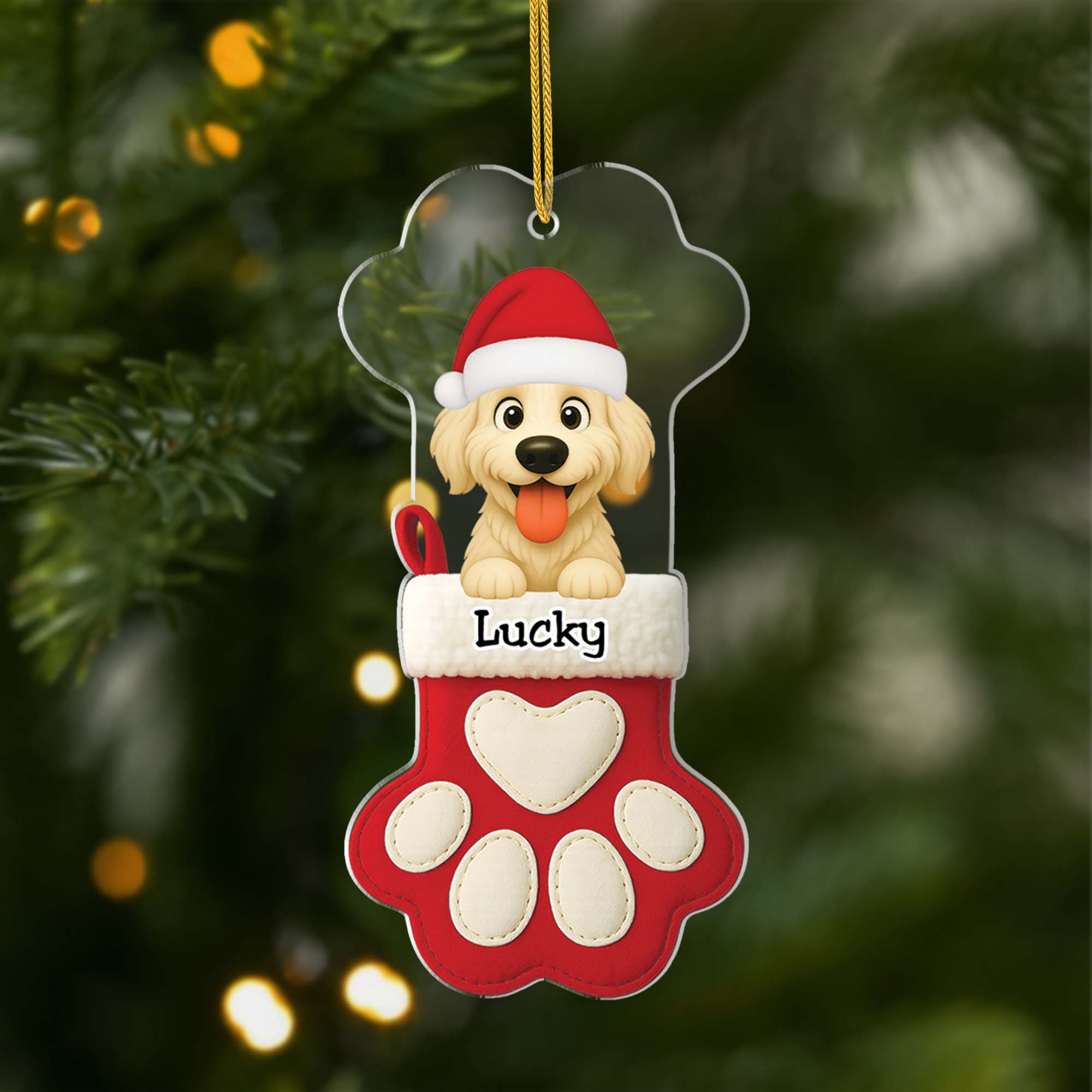 6731OUS1 3d printing effect custom acrylic photo ornaments dog christmas ornaments 6731OTZAC