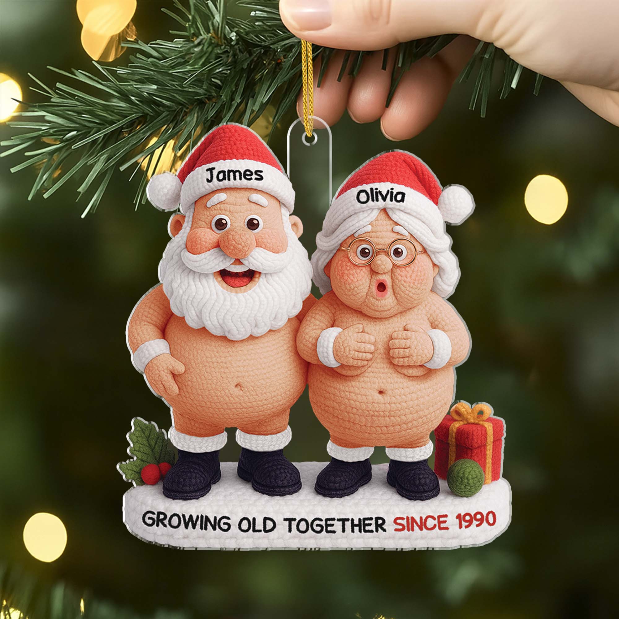 6747OUS2 3d printing effect acrylic naughty mr and mrs claus ornaments_ custom xmas gifts for couples 6747O6Z5G