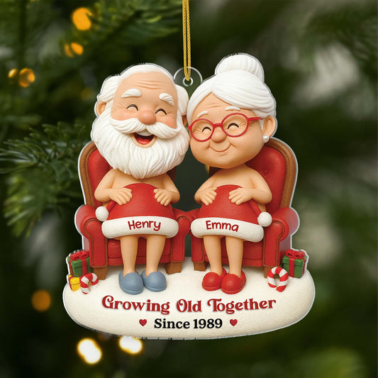6757OUS1 3d printing effect custom acrylic growing old together since ornament_ couples xmas gift 6757O3MTG