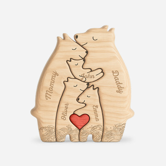 6759QUS1 wooden bear family puzzle_ with ocean waves custom family gifts 6759Q3TAI
