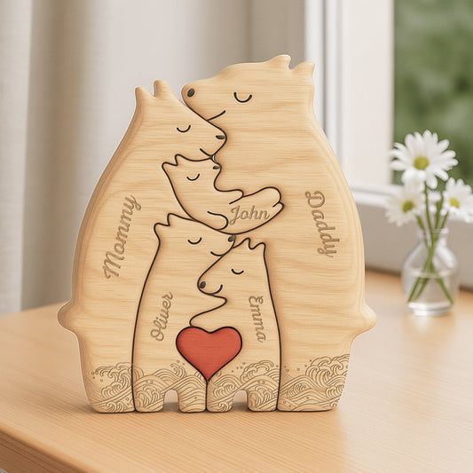 6759QUS2 wooden bear family puzzle_ with ocean waves custom family gifts 6759Q3TAI