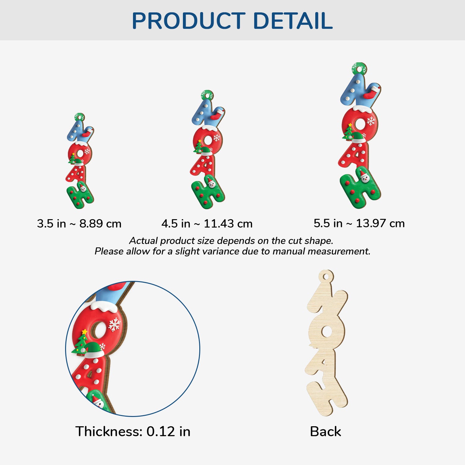 6772OUS3 3d printing effect 1 layered wooden letter ornaments personalized christmas gifts 6772O6V5A