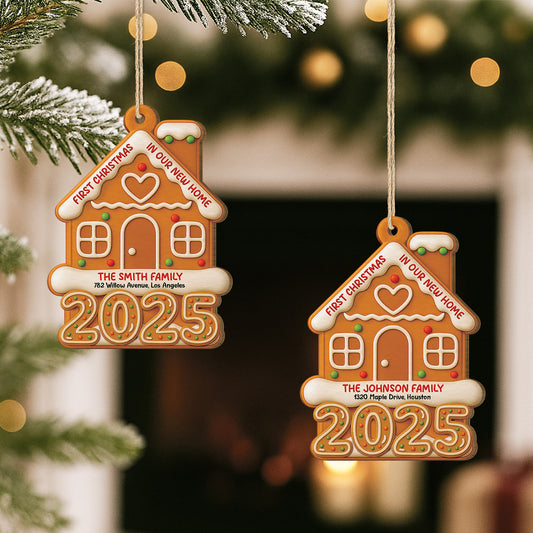 6775OUS2 1 layered wooden first christmas in our new home ornament_ custom family gifts 6775OTPNI