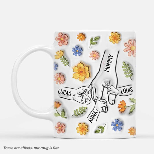 6777MUS1 3d printing effect personalized flower mug with names gifts for mom grandma 6777M3VWA