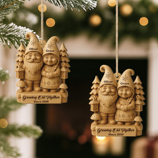 6781OUS2 3d printing effect 1 layered wooden gnome christmas ornaments custom gifts for couples 6781O3L5G