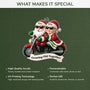 6782OUS4 3d printing effect acrylic santa and mrs claus on motorcycle ornament custom xmas gift 6782O6VCG