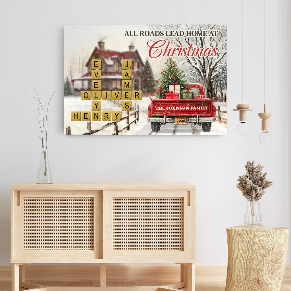 6786CUS3 personalized family crossword canvas christmas gifts for family 6786C3T5I