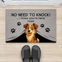 6787DUS2 no need to knock doormat personalized pet gifts for dog owners 6787DKV5C
