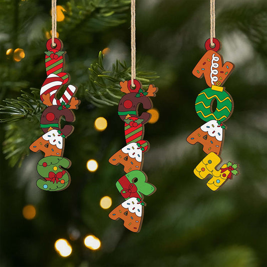 6788OUS1 1 layered wooden letter ornaments personalized gifts for christmas 6788OKL5B