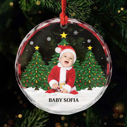 6791OUS1 glass christmas ornaments with a photo custom family gifts_ 6791O3V5I