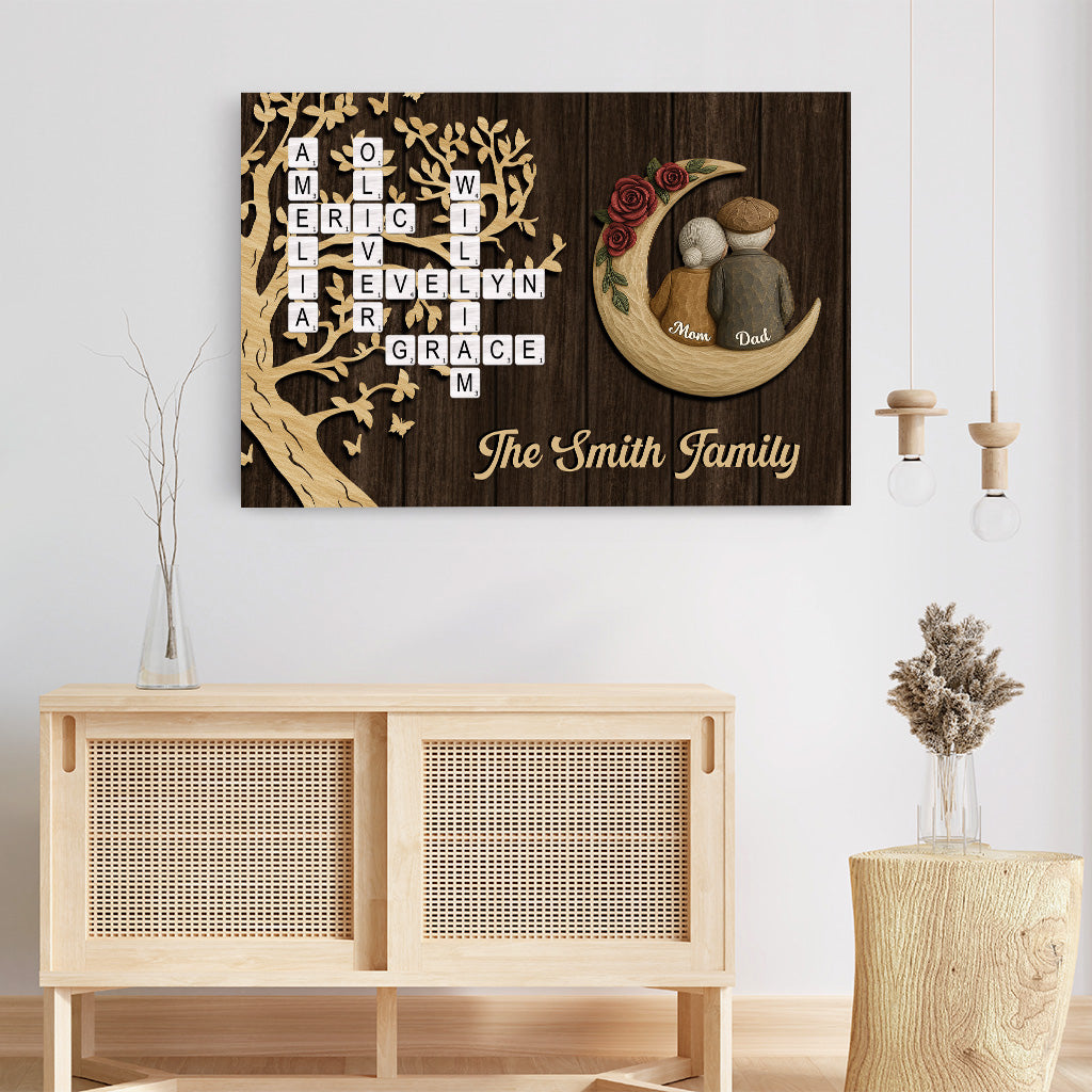 6792CUS3 personalized family name crossword canvas_ gifts for christmas 6792C3V5I