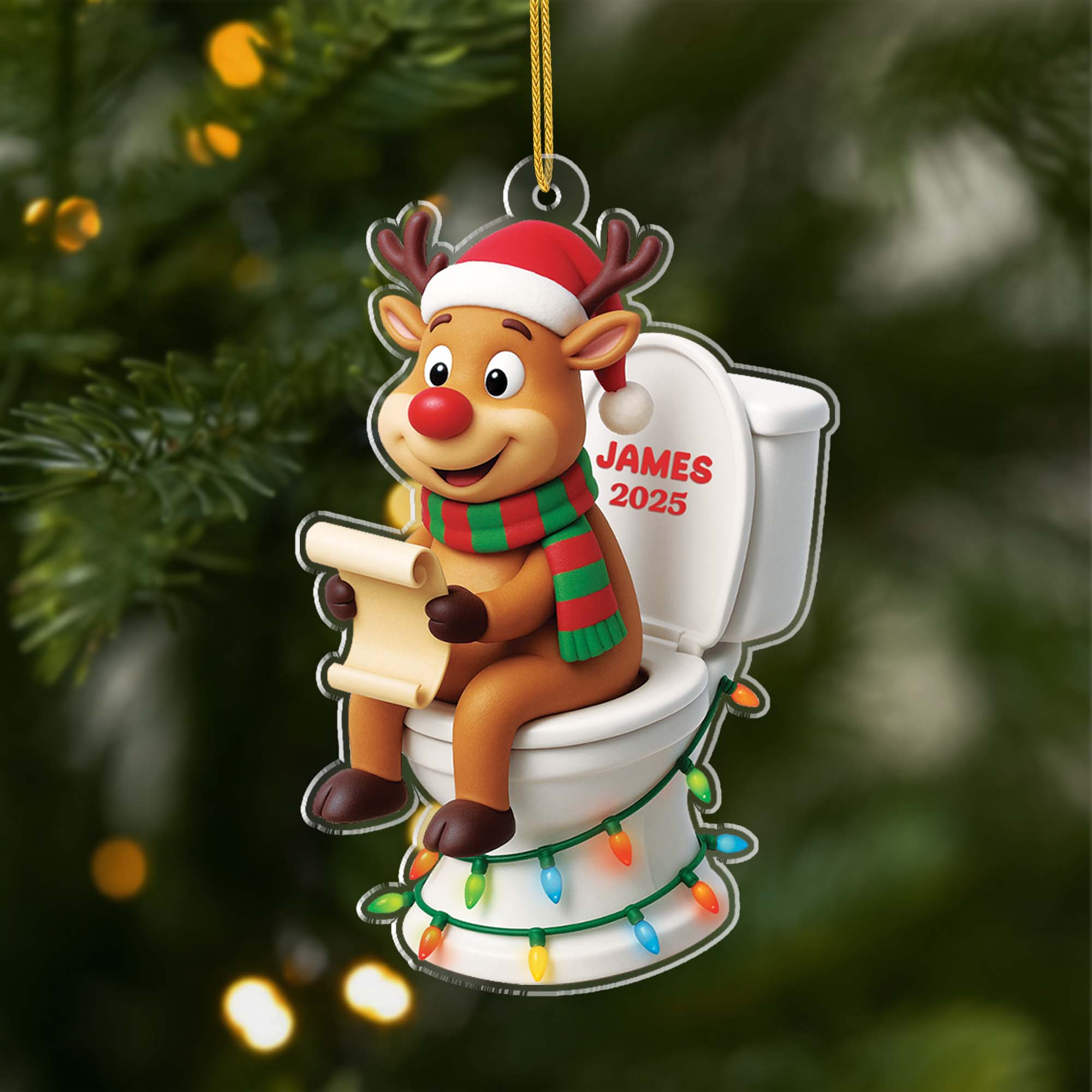 6807OUS1 3d printing effect acrylic reindeer ornaments custom christmas gifts for him her 6807OKP5B