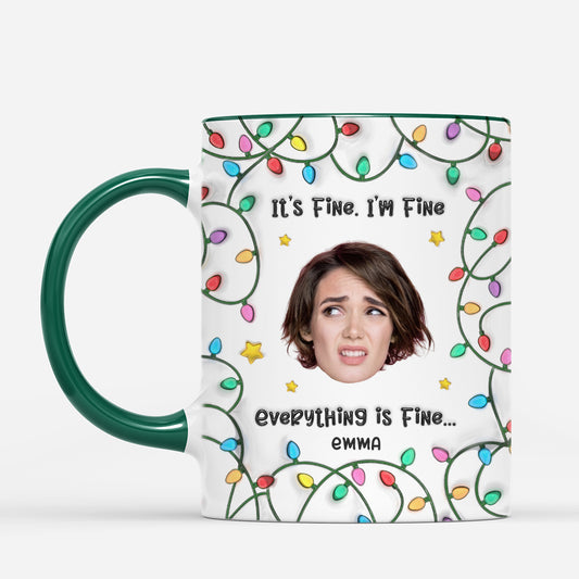 6808MUS1 3d printing effect custom photo christmas gifts funny its fine im fine everything is fine mug 6808M8LAB_2