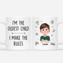6922MUS1 funny im the oldest i make the rules shirt personalized kids gifts for siblings 6922MTVZE