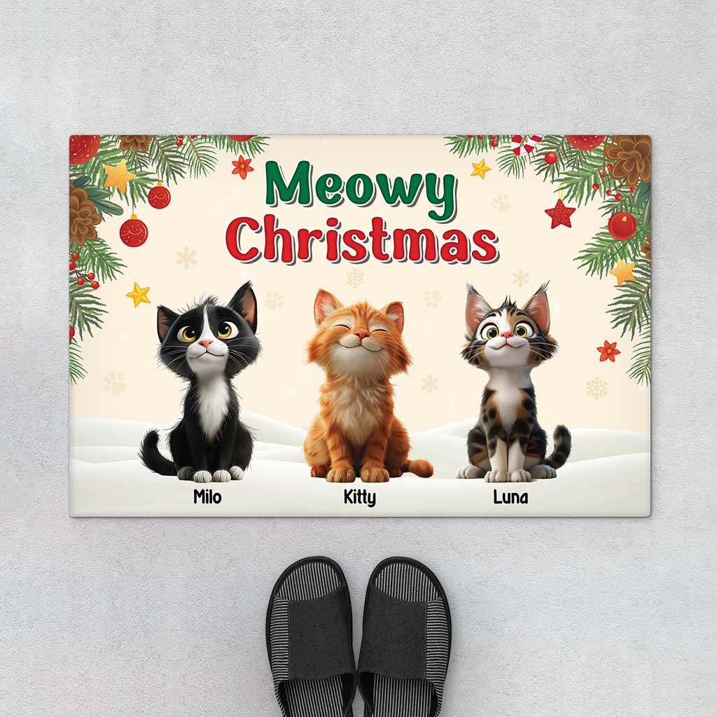 6923DUS1 cat christmas doormat personalized gifts for cat lovers 6923D86WD