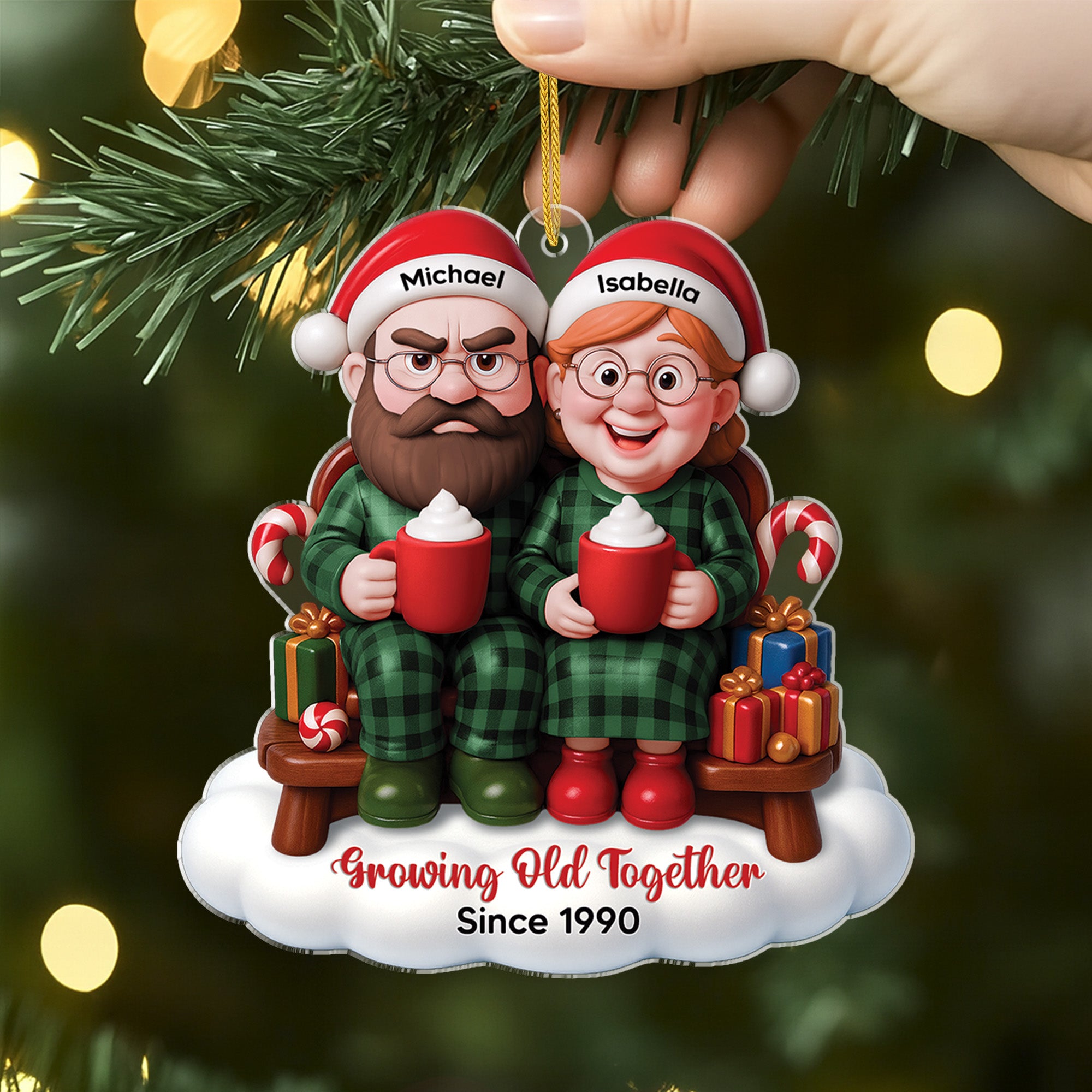 6926OUS2 3d printing effect acrylic santa and mrs claus ornament_ custom couples christmas gift 6926O6VMG
