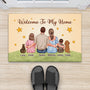 6927DUS2 welcome to our home doormat_ personalized family gift with cat dog 6927D8TTI