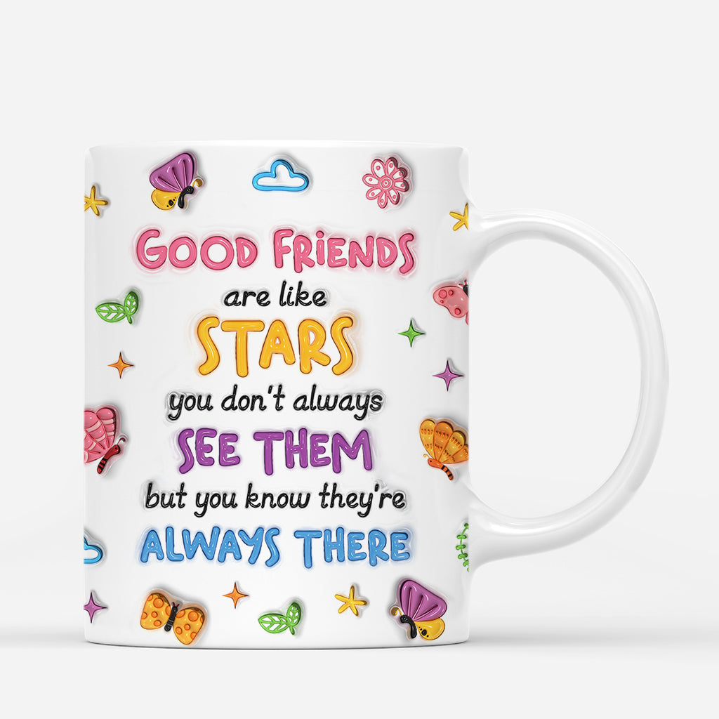 6932MUS3 3d printing effect personalized friends mug good friends are like stars gifts 6932M3QWF