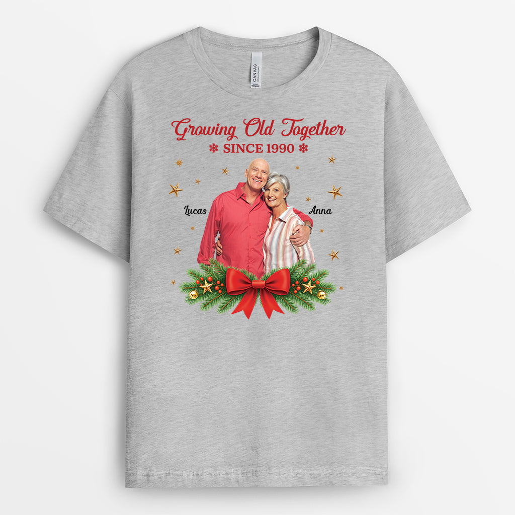 6933AUS1 personalized christmas shirts for couples growing old together since 6933AKLTG_2