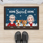 6943DUS2 home sweet home doormat_ custom christmas gifts for family with dog cat 6943D