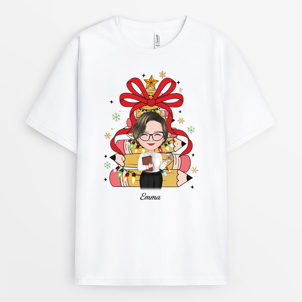 6946AUS1 personalized christmas t shirts christmas gifts for teachers 6946AKVAT
