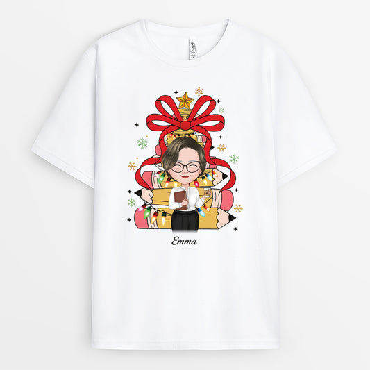 6946AUS1 personalized christmas t shirts christmas gifts for teachers 6946AKVAT