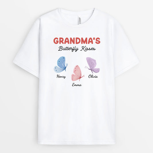 6947AUS1 grandmas butterfly kisses shirt custom gifts for grandmamom 6947atvta_1