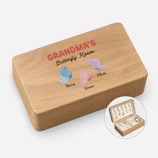 6947AUS1 grandmas butterfly kisses wooden jewelry box custom gifts for grandmamom 6947ajtvna_1