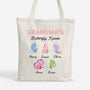 6947BUS1 grandmas butterfly kisses tote bag personalized grandma gifts 6947btvta_1