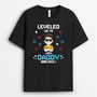 6956AUS1 leveled up to dad shirt personalized dad to be gifts for gamers 6956AKTMB