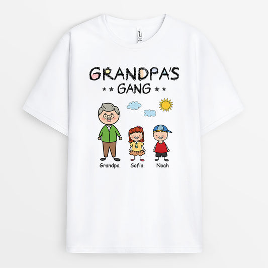 6967AUS1 grandpa shirts with grandkids names custom gifts for grandpa grandma 6967A3T5B