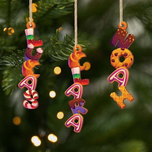 6969OUS1 3d printing effect personalized 1 layered wooden letter ornaments_ for christmas 6969OKV5B