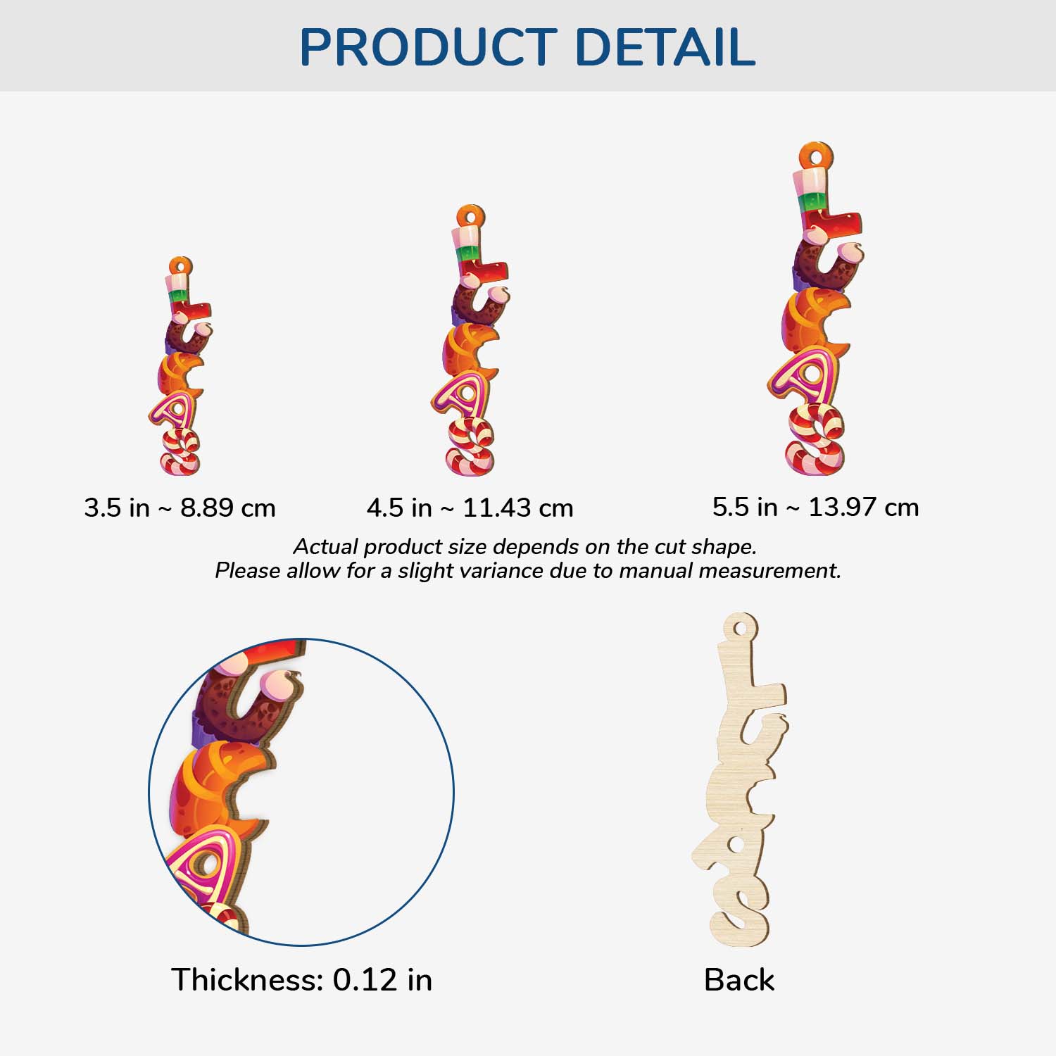 6969OUS3 3d printing effect personalized 1 layered wooden letter ornaments_ for christmas 6969OKV5B