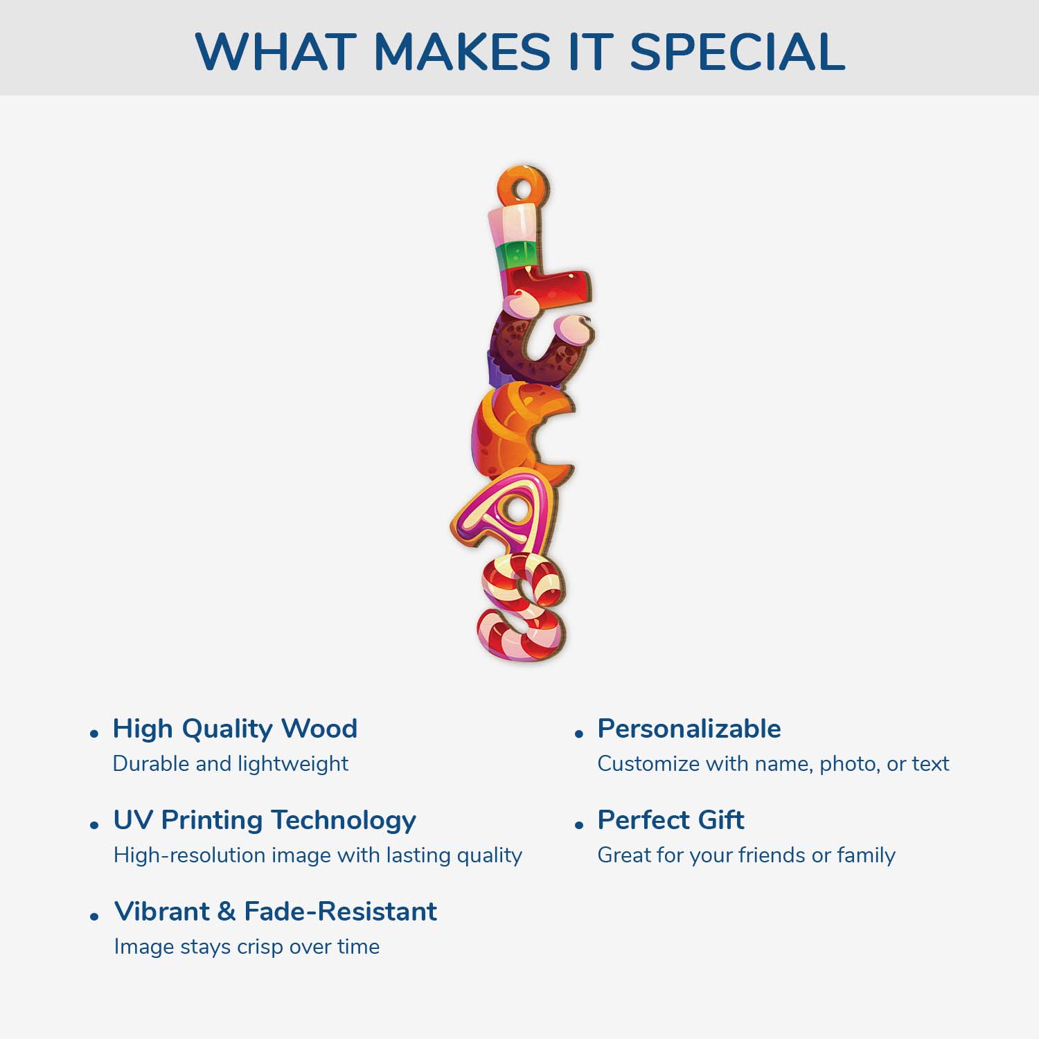 6969OUS4 3d printing effect personalized 1 layered wooden letter ornaments_ for christmas 6969OKV5B