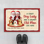 6974DUS1 personalized christmas doormat gifts for couples with dogs 6974D6HWC