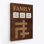 6977CUS2 custom family crossword wall art family a little bit of crazy canvas_ 6977C