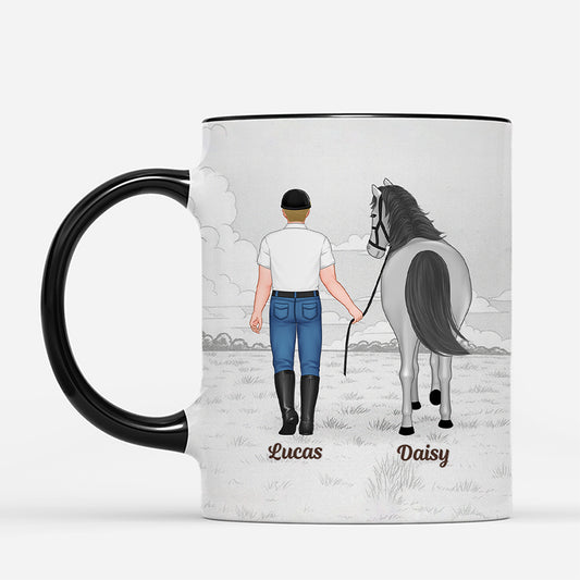6998MUS2 horses leave hoofprints on your heart mug personalized horse gifts 6998M8ZCU