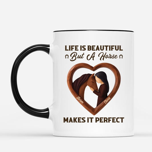 7015MUS2 life is good but horses make it better mug personalized horse gifts for women 7015MKT5U