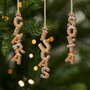 7018OUS1 3d printing effect 1 layered wooden cookie letter ornaments personalized xmas gifts 7018O