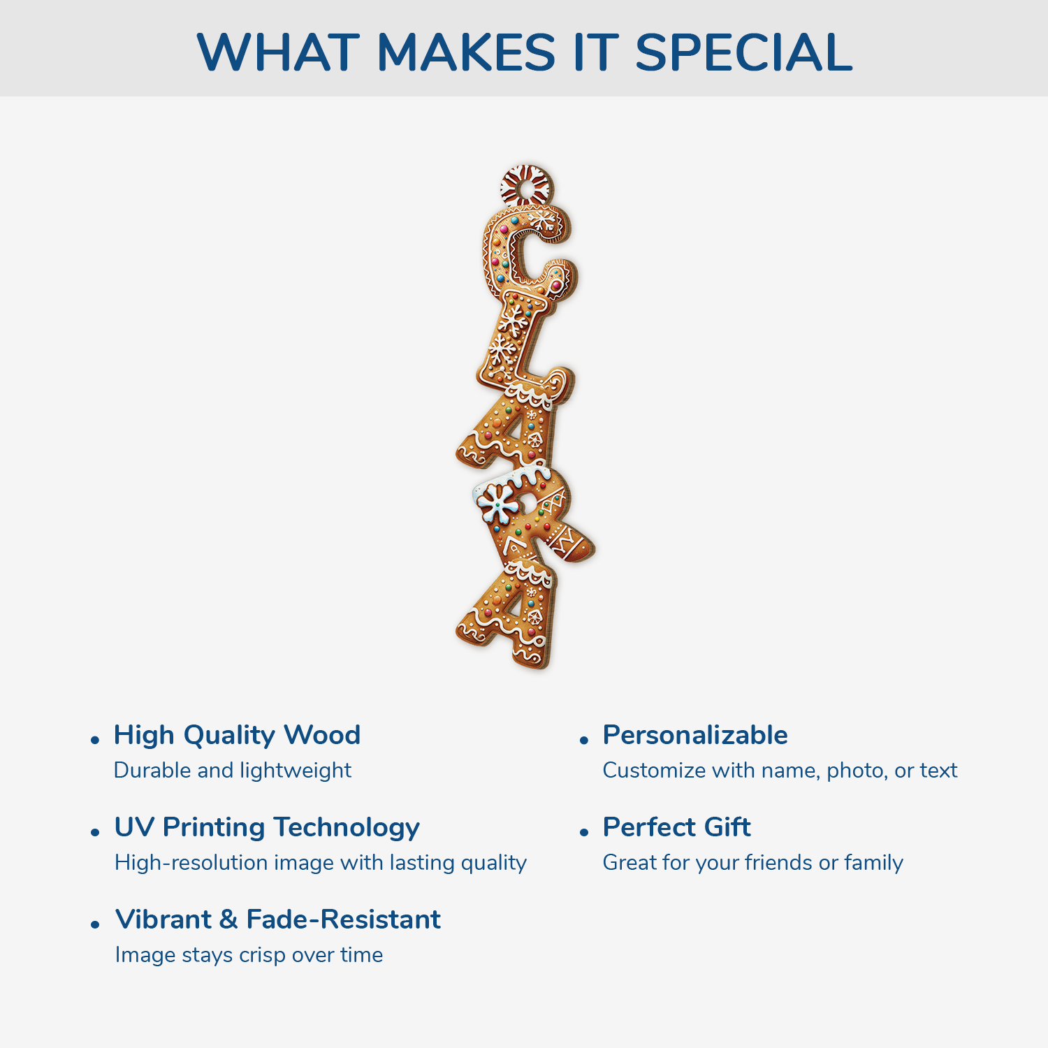 7018OUS3 3d printing effect 1 layered wooden cookie letter ornaments personalized xmas gifts 7018O