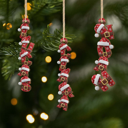 7022OUS1 3d printing effect 1 layered wooden letter ornaments with santa hats custom xmas gifts 7022O6L5A